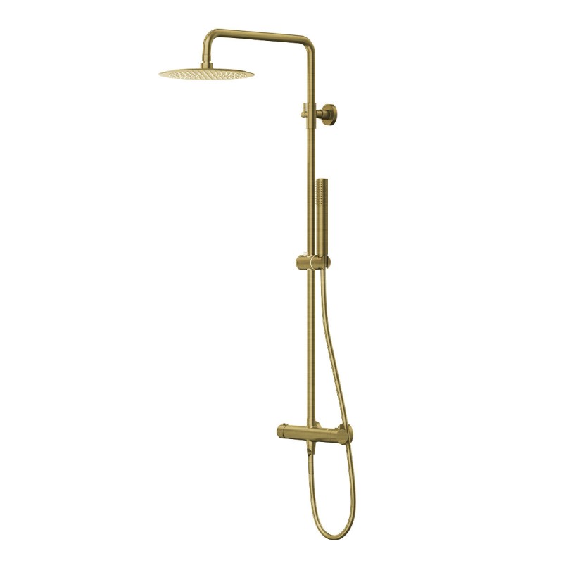 Zestaw natryskowy z termostatem Kolumna Corsan LUGO Deszczownica 25cm Złoto Szczotkowane Zestaw natryskowy z termostatem Kolumna Corsan LUGO Deszczownica 25cm Złoto Szczotkowane