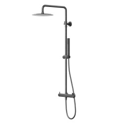 Zestaw natryskowy Kolumna prysznicowa Corsan LUGO Deszczownica 25cm GunMetal