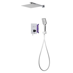 Zestaw prysznicowy Corsan CMZ068CH chrom z deszczownicą i głowicą mieszaczową
