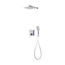 Zestaw prysznicowy Corsan CMZ068CH chrom z deszczownicą i głowicą mieszaczową