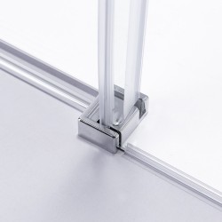 DRZWI PRYSZNICOWE SH03E CHROM 125-130 CM 8 MM