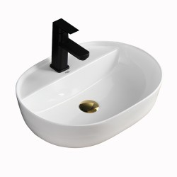 UMYWALKA NABLATOWA CERAMICZNA OWALNA EMI-WH-605 BIAŁY