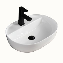 UMYWALKA NABLATOWA CERAMICZNA OWALNA EMI-WH-605 BIAŁY