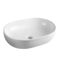UMYWALKA NABLATOWA CERAMICZNA OWALNA NEO-WH-605 BIAŁY