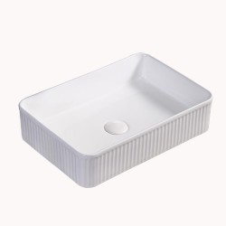 UMYWALKA NABLATOWA CERAMICZNA PROSTOKĄTNA AURA-WH-500 BIAŁA
