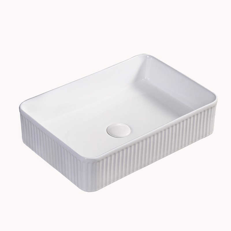 UMYWALKA NABLATOWA CERAMICZNA PROSTOKĄTNA AURA-WH-500 BIAŁA UMYWALKA NABLATOWA CERAMICZNA PROSTOKĄTNA AURA-WH-500 BIAŁA