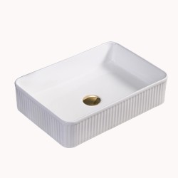 UMYWALKA NABLATOWA CERAMICZNA PROSTOKĄTNA AURA-WH-500 BIAŁA