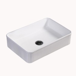 UMYWALKA NABLATOWA CERAMICZNA PROSTOKĄTNA AURA-WH-500 BIAŁA