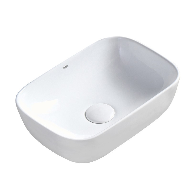 UMYWALKA NABLATOWA CERAMICZNA PROSTOKĄTNA MILO-WH-455 BIAŁA UMYWALKA NABLATOWA CERAMICZNA PROSTOKĄTNA MILO-WH-455 BIAŁA