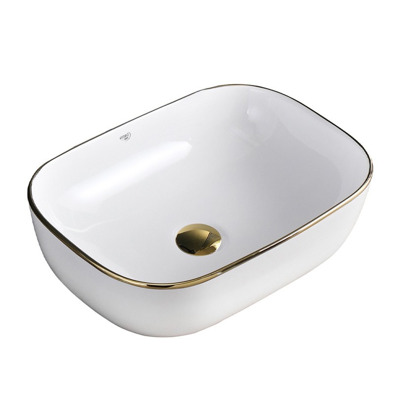 UMYWALKA NABLATOWA CERAMICZNA PROSTOKĄTNA MILO-WH-GL-455 BIAŁA UMYWALKA NABLATOWA CERAMICZNA PROSTOKĄTNA MILO-WH-GL-455 BIAŁA
