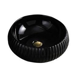 UMYWALKA NABLATOWA CERAMICZNA OKRĄGŁA NAOMI-BL-400 CZARNA