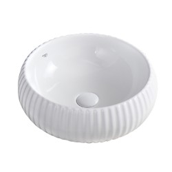 UMYWALKA NABLATOWA CERAMICZNA OKRĄGŁA NAOMI-WH-400 BIAŁA