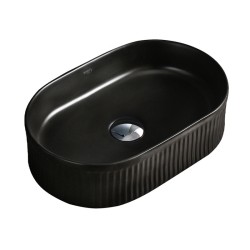 UMYWALKA NABLATOWA CERAMICZNA OWALNA ELIX-MTB-490 CZARNY MAT