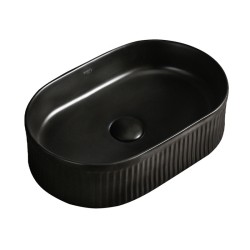 UMYWALKA NABLATOWA CERAMICZNA OWALNA ELIX-MTB-490 CZARNY MAT