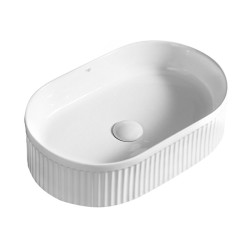 UMYWALKA NABLATOWA CERAMICZNA OWALNA ELIX-WH-490 BIAŁY