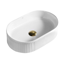UMYWALKA NABLATOWA CERAMICZNA OWALNA ELIX-WH-490 BIAŁY