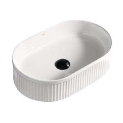 UMYWALKA NABLATOWA CERAMICZNA OWALNA ELIX-WH-490 BIAŁY