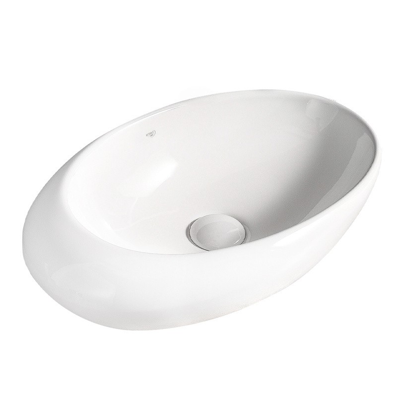 UMYWALKA NABLATOWA CERAMICZNA OWALNA EMMA-WH-490 BIAŁY UMYWALKA NABLATOWA CERAMICZNA OWALNA EMMA-WH-490 BIAŁY