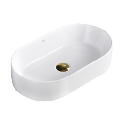 UMYWALKA NABLATOWA CERAMICZNA OWALNA NAVI-WH-460 BIAŁY