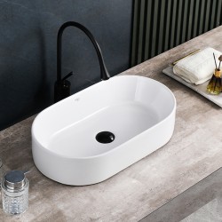 UMYWALKA NABLATOWA CERAMICZNA OWALNA NAVI-WH-510 BIAŁY