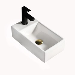 UMYWALKA NABLATOWA CERAMICZNA POSTOKĄTNA LUCY-WH-460 BIAŁA