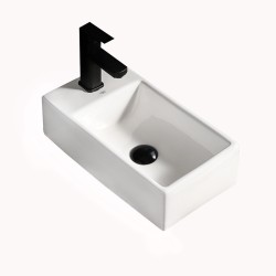 UMYWALKA NABLATOWA CERAMICZNA POSTOKĄTNA LUCY-WH-460 BIAŁA