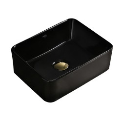 UMYWALKA NABLATOWA CERAMICZNA PROSTOKĄTNA LUXO-BL-410 CZARNY