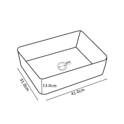 UMYWALKA NABLATOWA CERAMICZNA PROSTOKĄTNA LUXO-BL-410 CZARNY