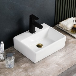 UMYWALKA NABLATOWA CERAMICZNA PROSTOKĄTNA VIVA-WH-400 BIAŁA