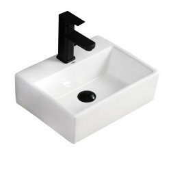UMYWALKA NABLATOWA CERAMICZNA PROSTOKĄTNA VIVA-WH-400 BIAŁA