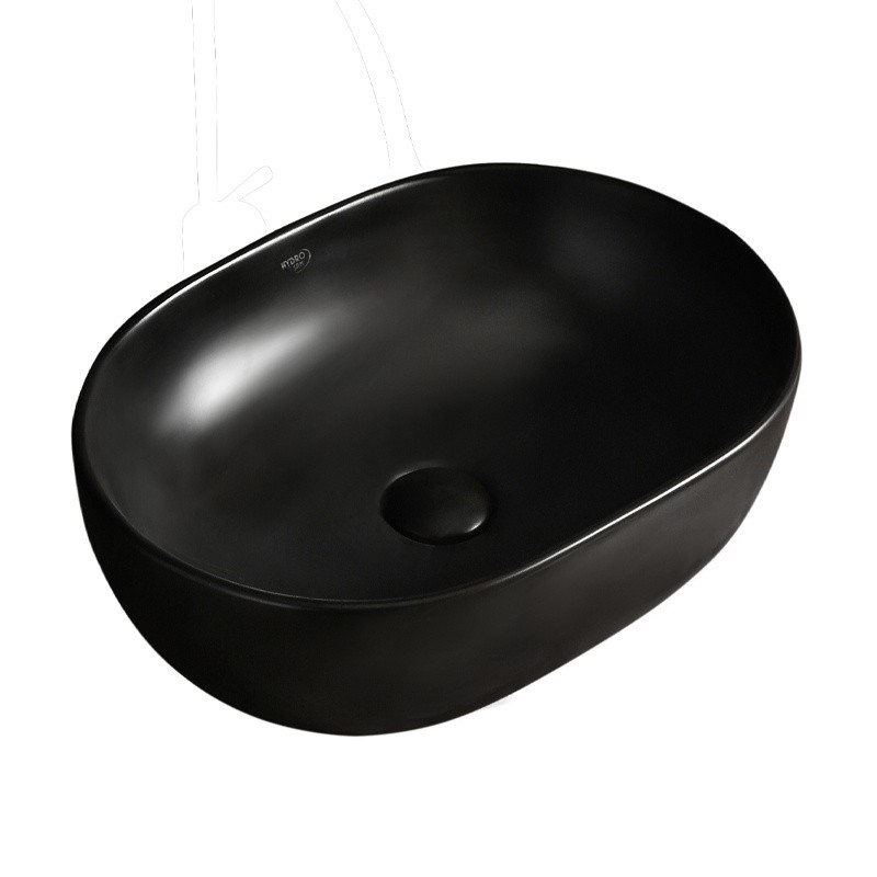 UMYWALKA NABLATOWA CERAMICZNA OWALNA NEO-MTB-480 CZARNY MAT UMYWALKA NABLATOWA CERAMICZNA OWALNA NEO-MTB-480 CZARNY MAT