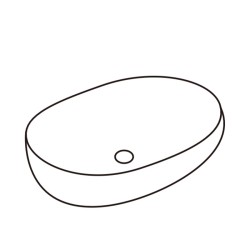 UMYWALKA NABLATOWA CERAMICZNA OWALNA NEO-MTB-480 CZARNY MAT