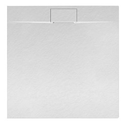 BRODZIK PRYSZNICOWY KAMIENNY KWADRATOWY SLIM MIKO BIAŁY 80x80 CM