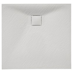 BRODZIK PRYSZNICOWY KAMIENNY KWADRATOWY SLIM RIKO BIAŁY 80x80 CM