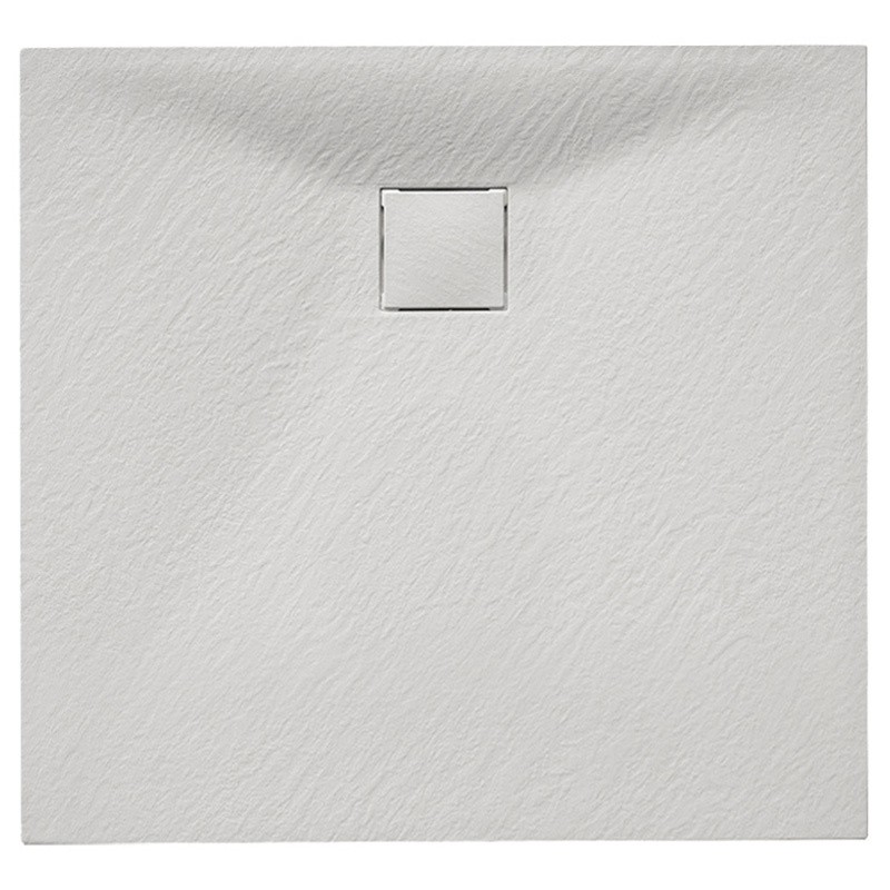 BRODZIK PRYSZNICOWY KAMIENNY KWADRATOWY SLIM RIKO BIAŁY 80x80 CM BRODZIK PRYSZNICOWY KAMIENNY KWADRATOWY SLIM RIKO BIAŁY 80x80 CM