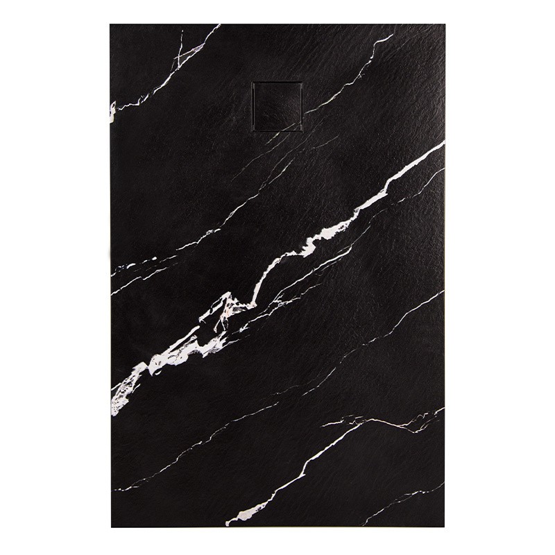 BRODZIK PRYSZNICOWY KAMIENNY PROSTOKĄT SLIM RIKO CZARNY WZÓR MARMUR 120x80 BRODZIK PRYSZNICOWY KAMIENNY PROSTOKĄT SLIM RIKO CZARNY WZÓR MARMUR 120x80