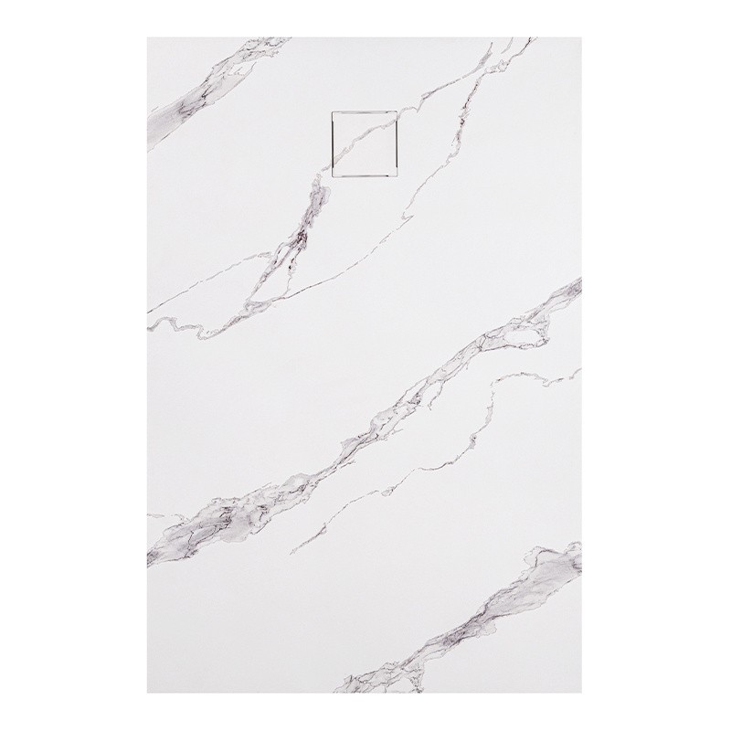 BRODZIK PRYSZNICOWY KAMIENNY PROSTOKĄTNY SLIM RIKO BIAŁY WZÓR MARMUR 90x80 BRODZIK PRYSZNICOWY KAMIENNY PROSTOKĄTNY SLIM RIKO BIAŁY WZÓR MARMUR 90x80