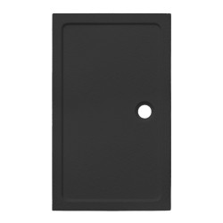 BRODZIK PRYSZNICOWY KAMIENNY PROSTOKĄTNY SLIM SILK CZARNY 130x90 CM