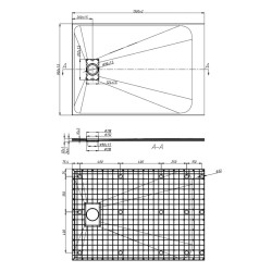 BRODZIK PRYSZNICOWY KAMIENNY PROSTOKĄTNY SLIM JUKO CZARNY 130x90 CM