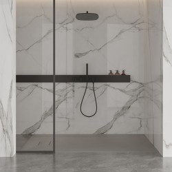 BRODZIK PRYSZNICOWY KAMIENNY PROSTOKĄTNY SLIM JUKO SZARY 120x90 CM