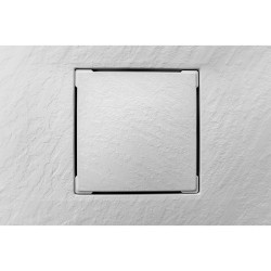 BRODZIK PRYSZNICOWY KAMIENNY PROSTOKĄTNY SLIM RIKO BIAŁY 90x80 CM
