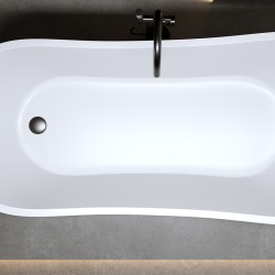 WANNA WOLNOSTOJĄCA FORTE 520B BIAŁA PRZELEW CZARNY 160x75