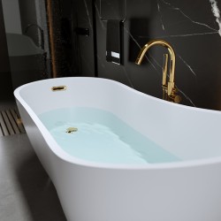 WANNA WOLNOSTOJĄCA FORTE 520B BIAŁA PRZELEW ZŁOTY 160x75