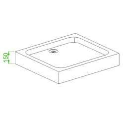 BRODZIK PRYSZNICOWY PROSTOKĄTNY WYSOKI SXL03D BIAŁY 110x80 CM