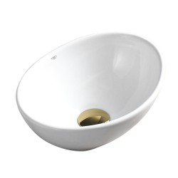 UMYWALKA NABLATOWA CERAMICZNA OWALNA LUMO-WH-340 BIAŁA