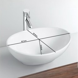 UMYWALKA NABLATOWA CERAMICZNA OWALNA LUMO-GL-405 ZŁOTA STRUKTURA