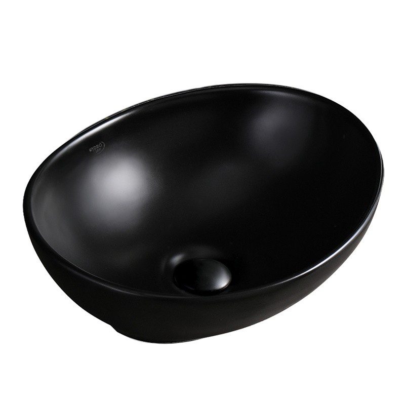 UMYWALKA NABLATOWA CERAMICZNA OWALNA LUMO-MTB-405 CZARNY MAT UMYWALKA NABLATOWA CERAMICZNA OWALNA LUMO-MTB-405 CZARNY MAT