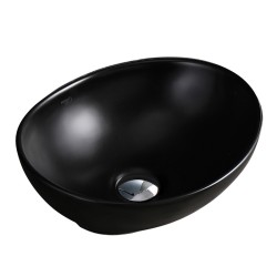 UMYWALKA NABLATOWA CERAMICZNA OWALNA LUMO-MTB-405 CZARNY MAT