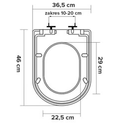 DESKA SEDESOWA WC WOLNOOPADAJĄCA CV-WH-06 BIAŁA DUROPLAST
