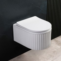 MISKA WC WISZĄCA RIMLESS LUMA-WH-RIM-03 BIAŁA DESKA WOLNOOPADAJĄCA DUROPLAST